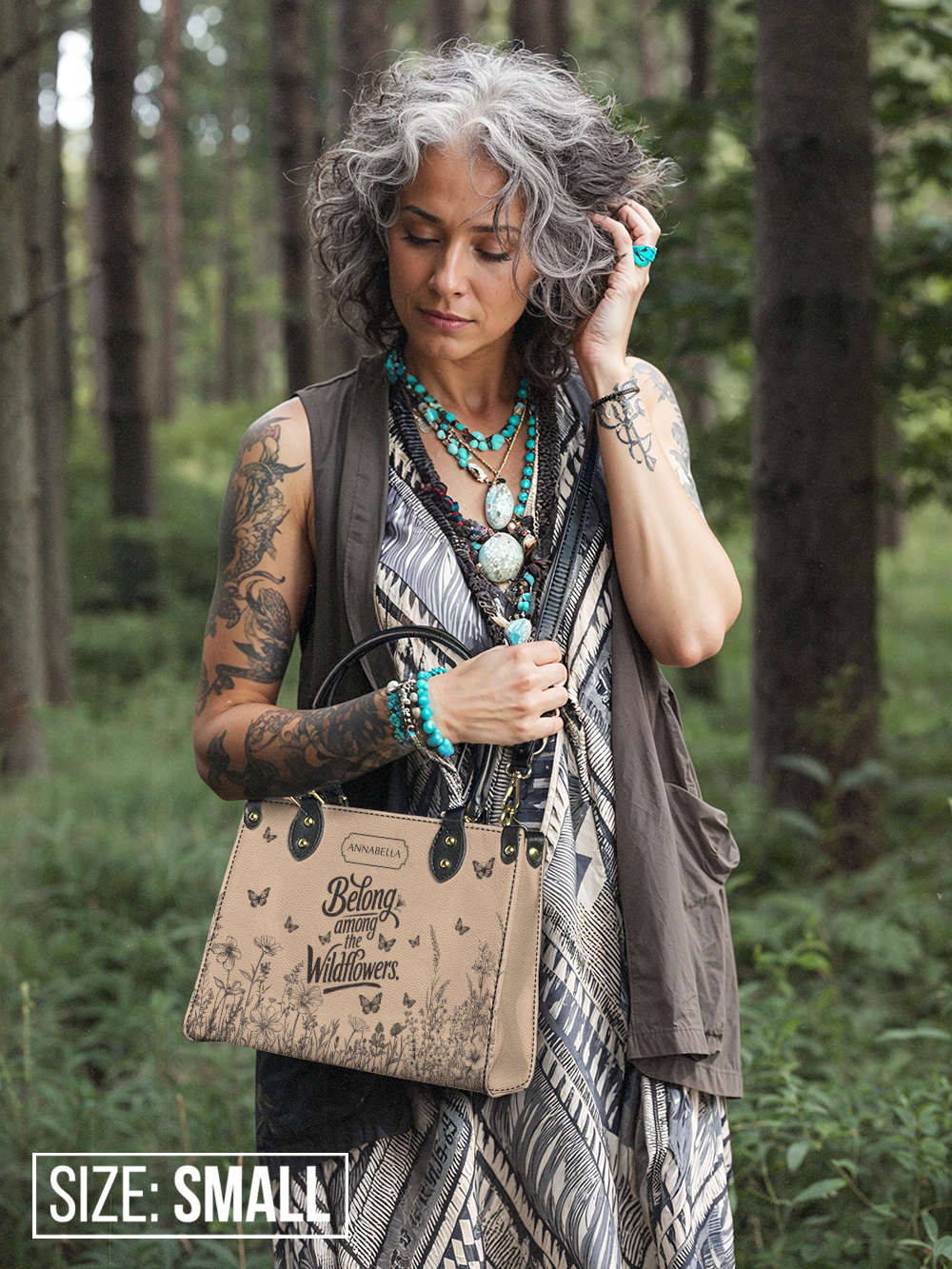 Belong Among The Wildflowers Butterfly HHRZ27126017DA Leather Bag