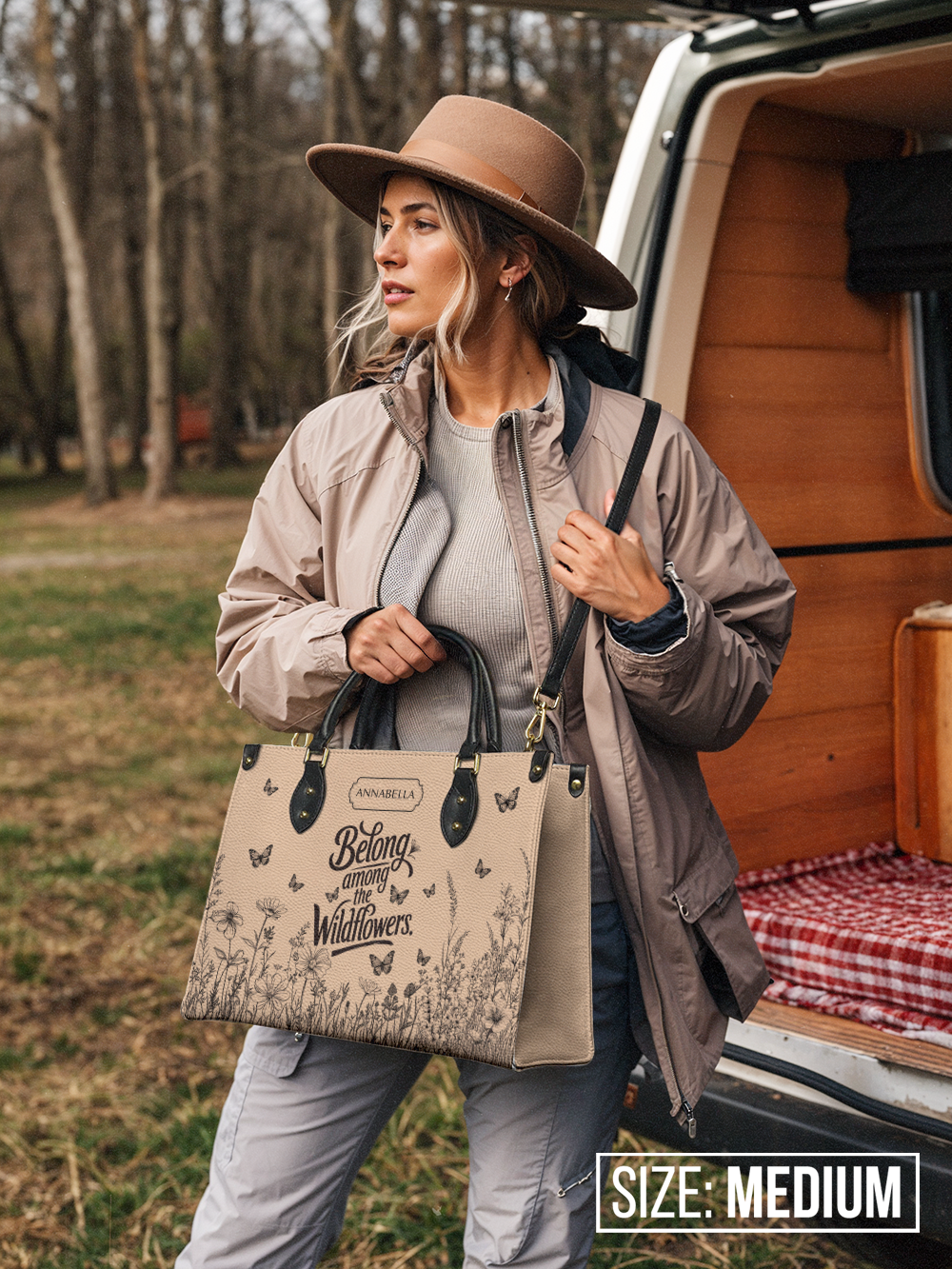 Belong Among The Wildflowers Butterfly HHRZ27126017DA Leather Bag