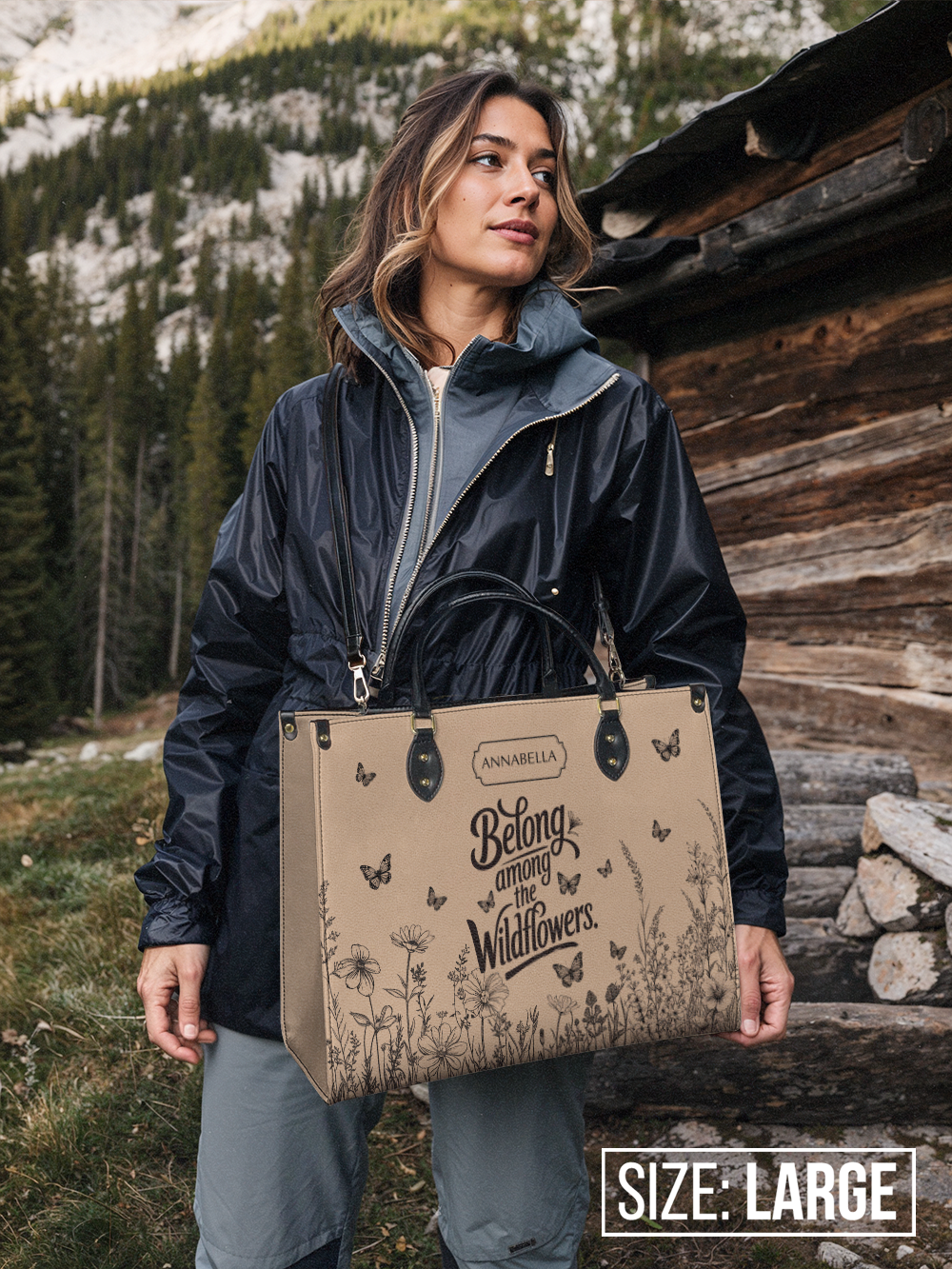 Belong Among The Wildflowers Butterfly HHRZ27126017DA Leather Bag