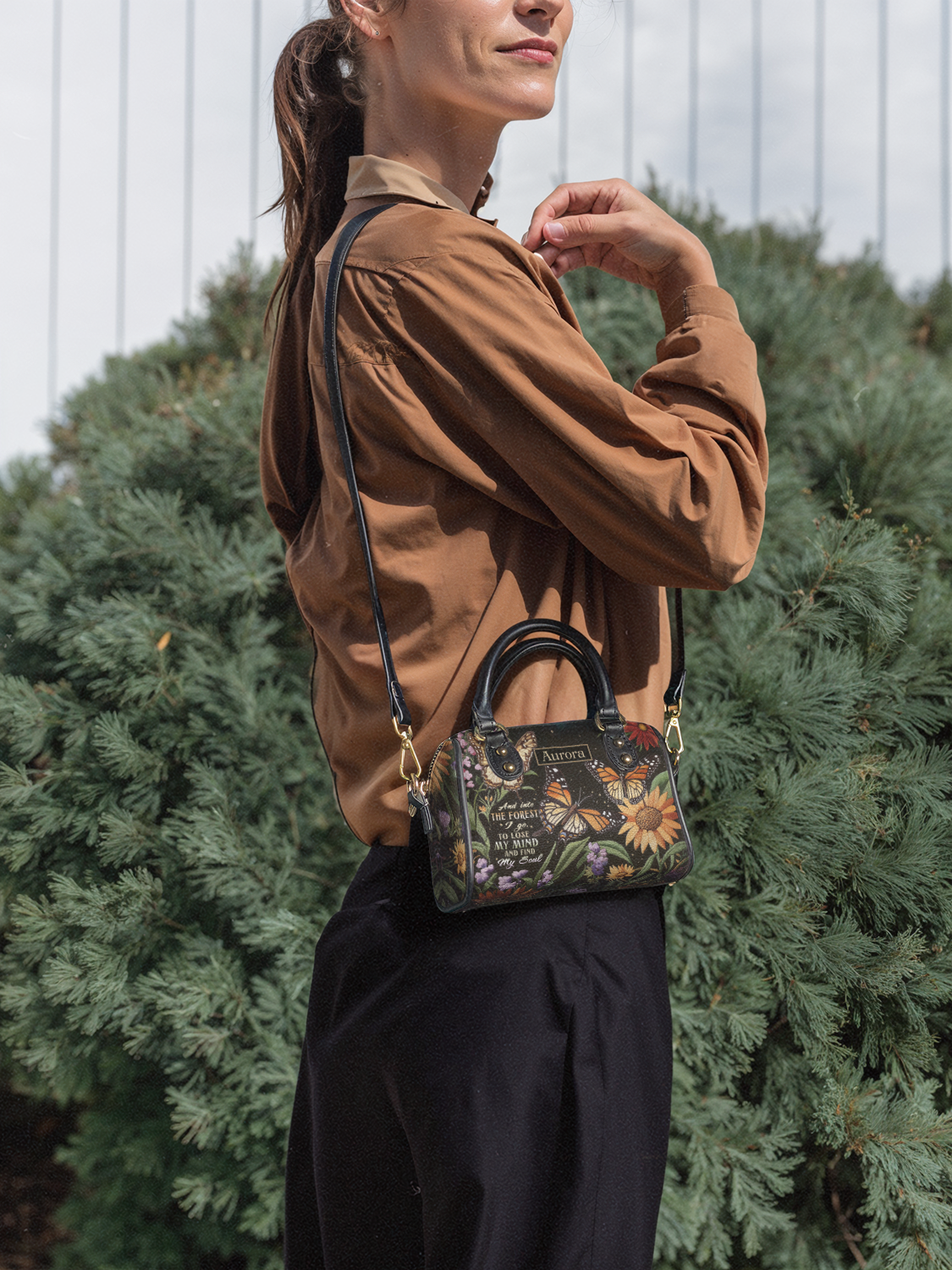 And Into The Forest I Go Butterfly Jungle ANRZ02011613LL Mini Satchel