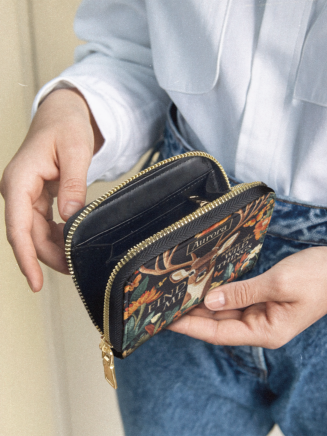 Find Me Where The Wild Things Are Deer HTRZ02015502VO Mini Wallet