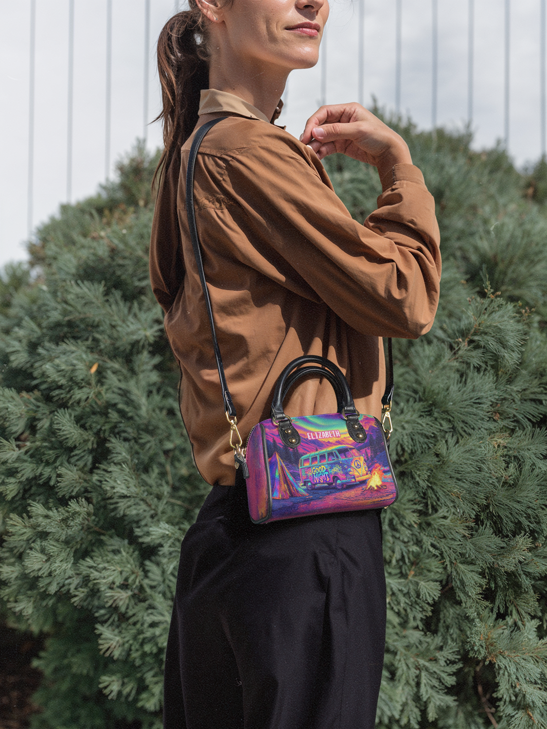 Hippie RV Van Jungle ANRZ02011848IJ Mini Satchel