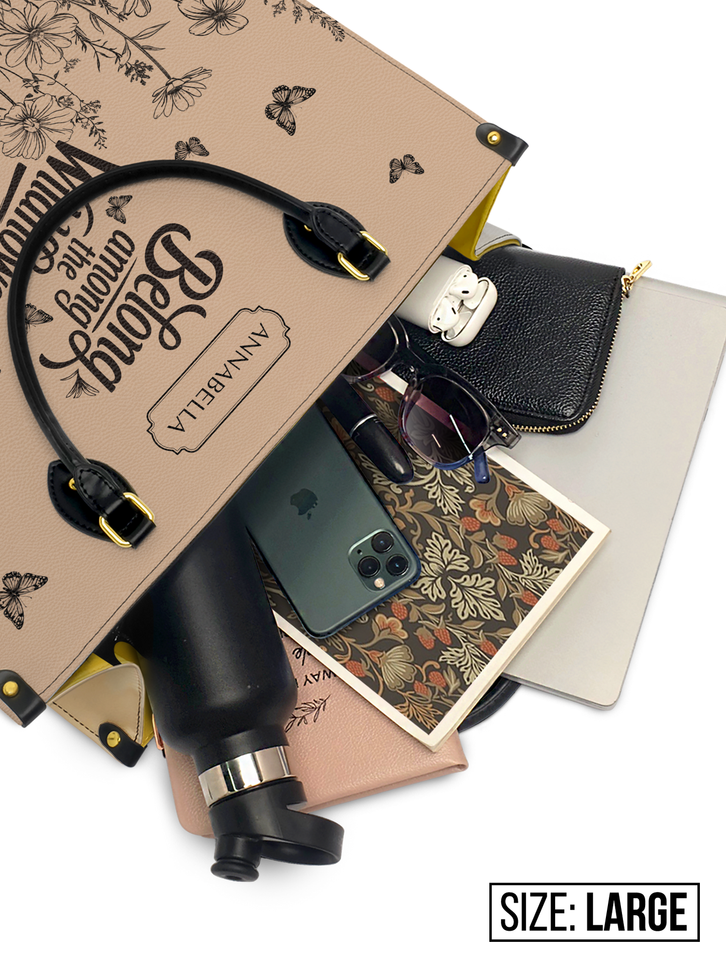 Belong Among The Wildflowers Butterfly HHRZ27126017DA Leather Bag