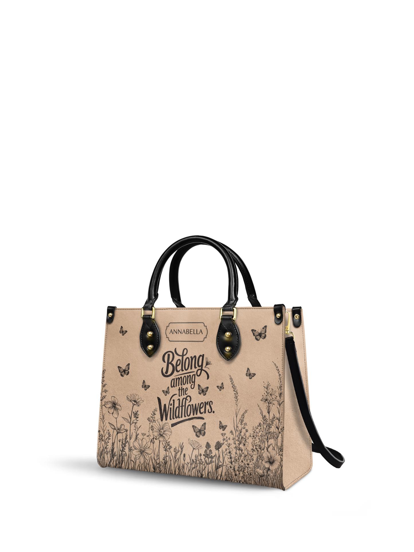 Belong Among The Wildflowers Butterfly HHRZ27126017DA Leather Bag