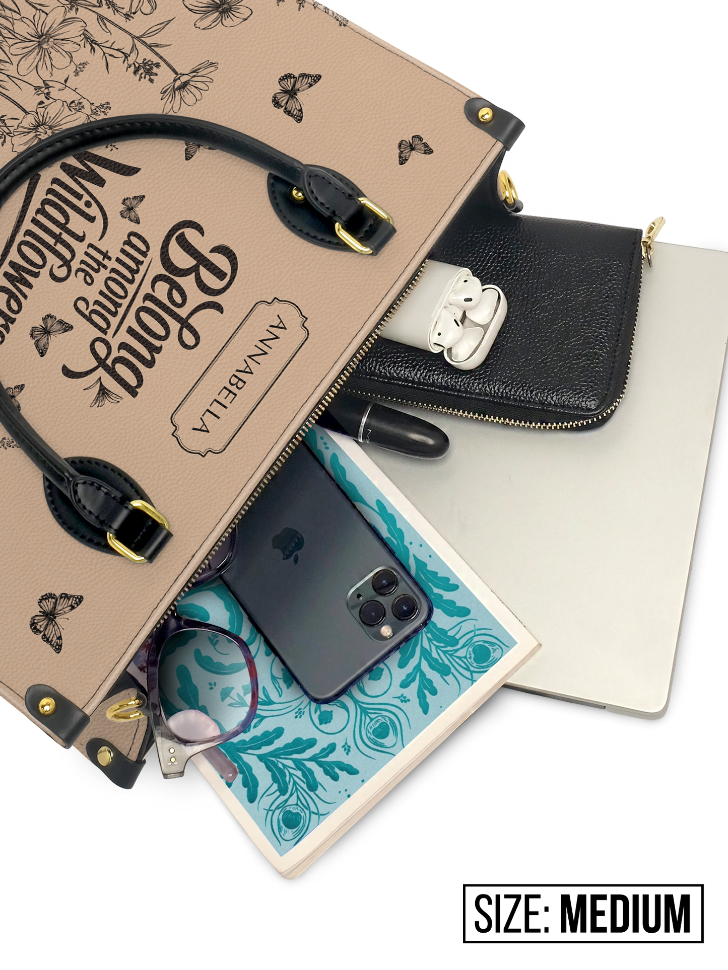 Belong Among The Wildflowers Butterfly HHRZ27126017DA Leather Bag