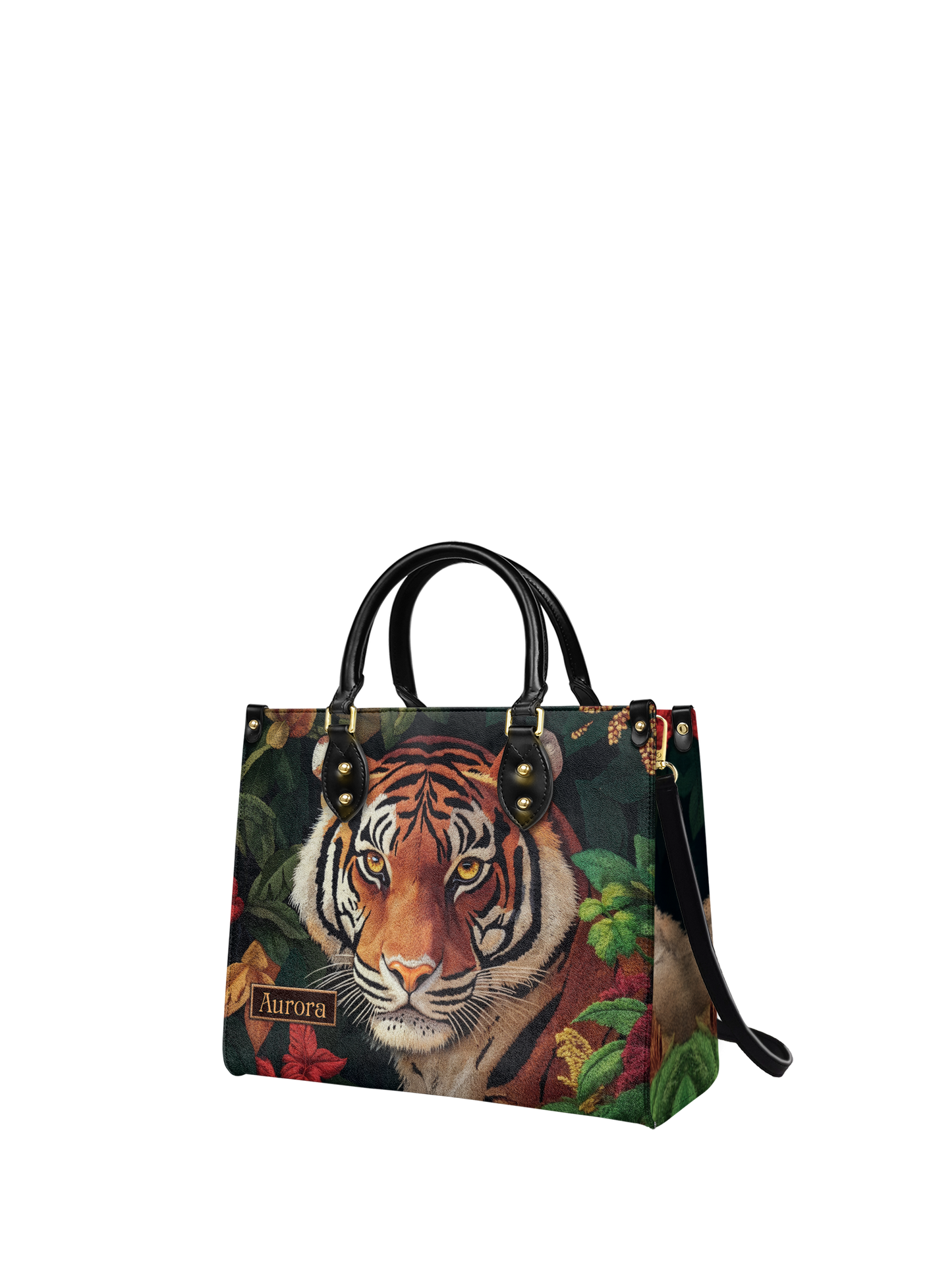 Bengal Tiger Jungle HTRZ27120110AM Leather Bag