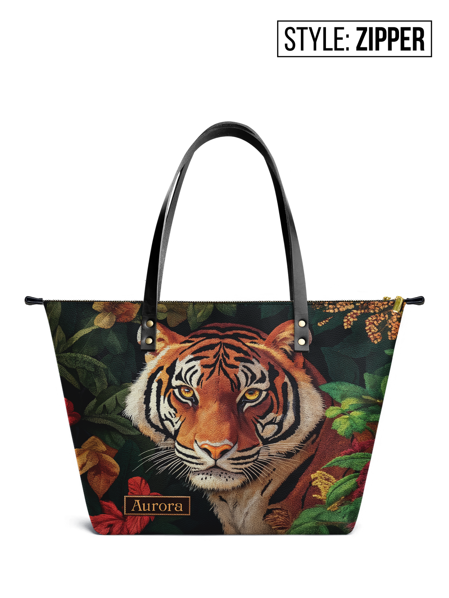 Bengal Tiger Jungle HTRZ30122969AB Leather Tote Bag