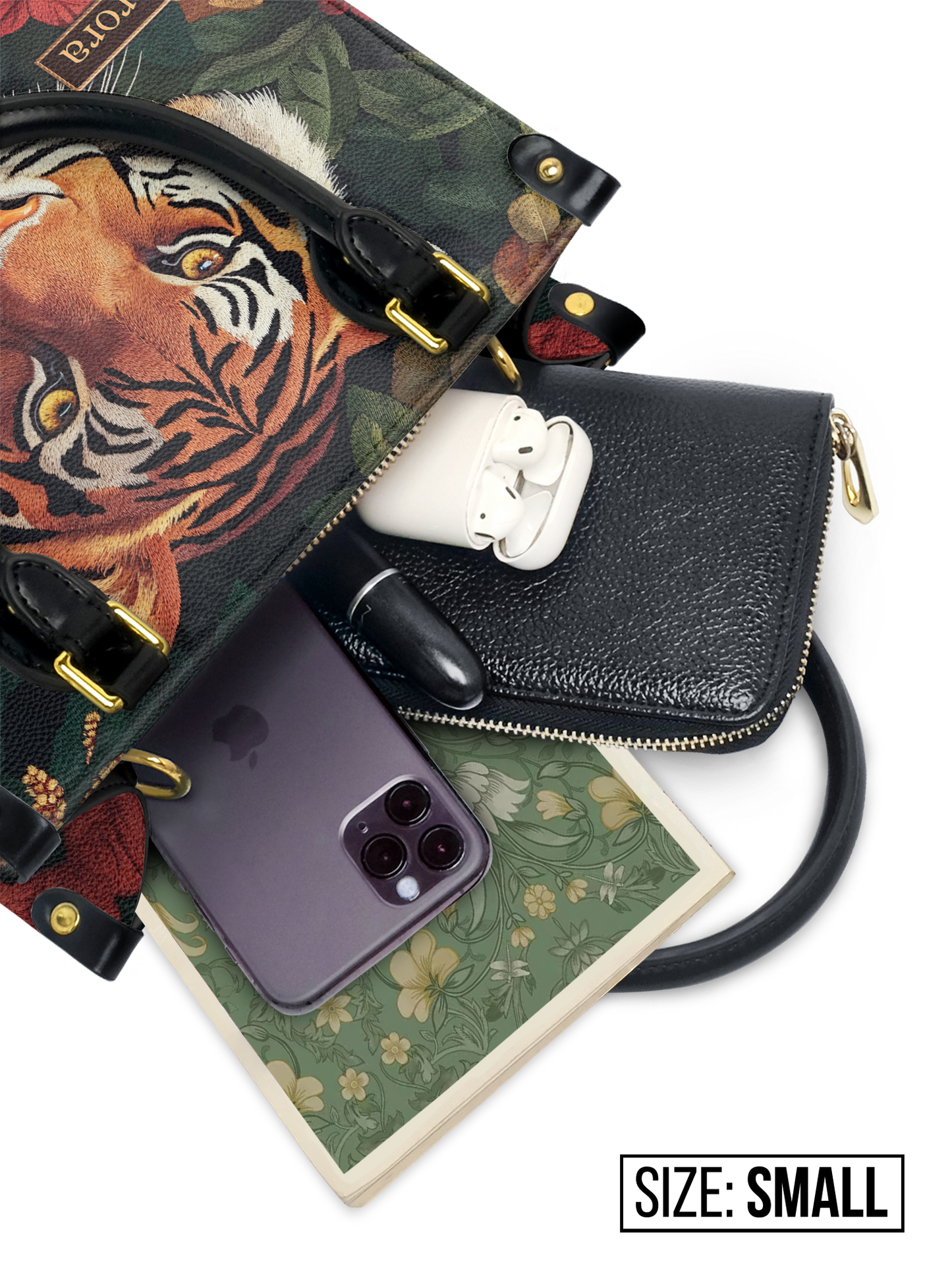 Bengal Tiger Jungle HTRZ27120110AM Leather Bag