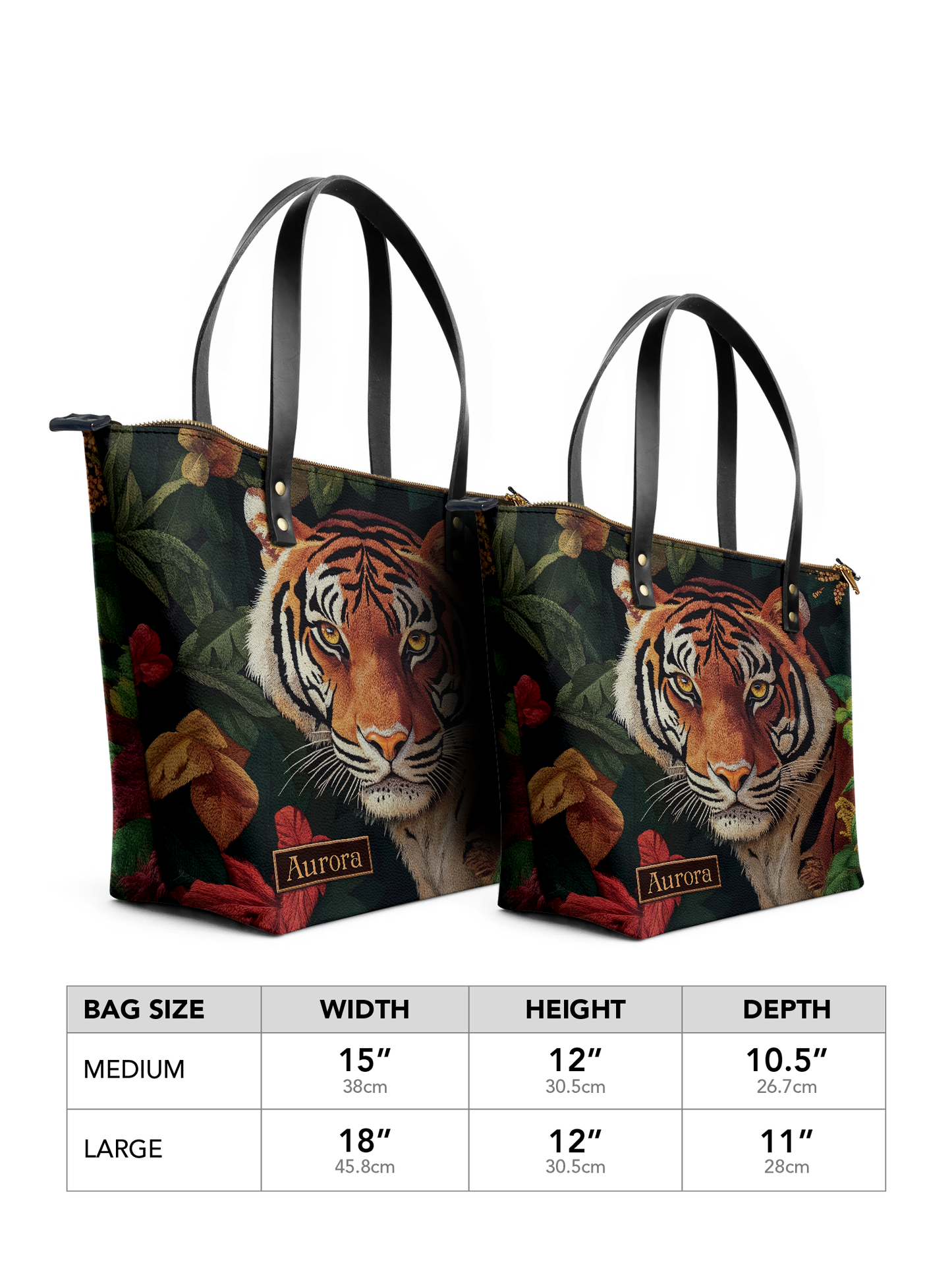 Bengal Tiger Jungle HTRZ30122969AB Leather Tote Bag