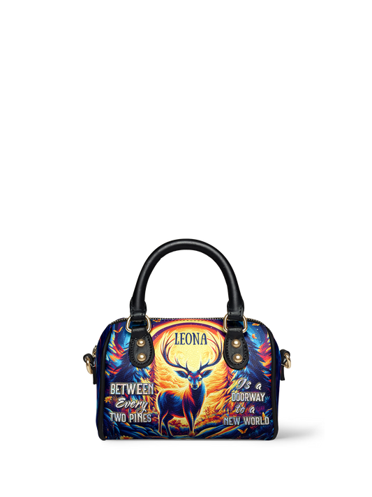 Between Every Two Pines Is A Doorway To A New World Deer Jungle ANRZ02011993ZD Mini Satchel