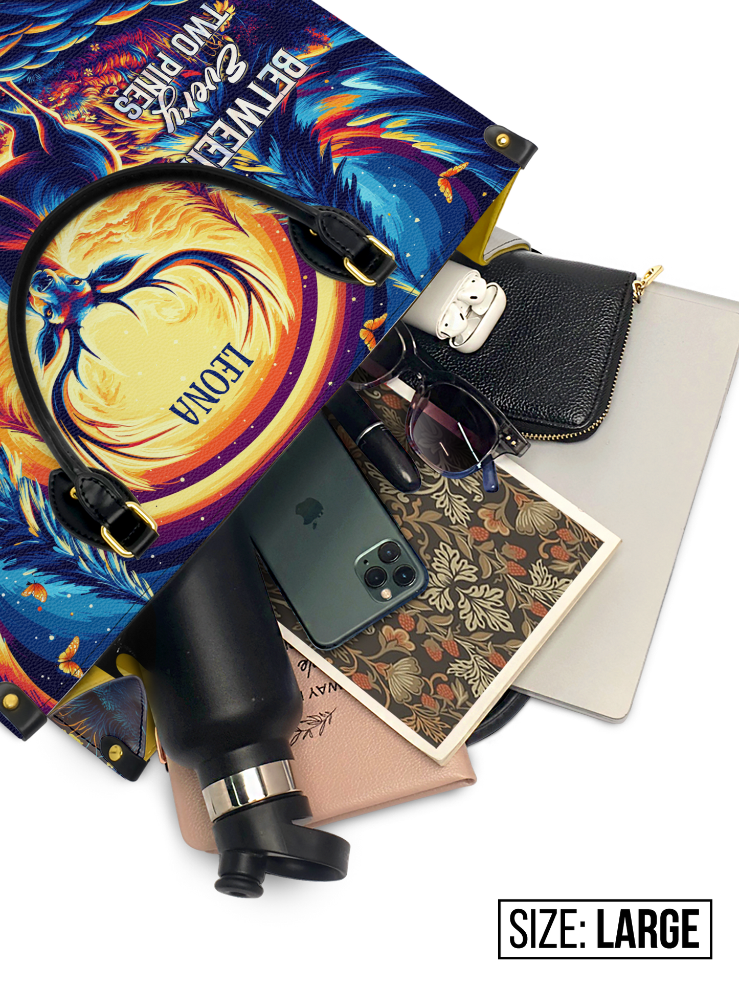 Between Every Two Pines Is A Doorway To A New World Deer Jungle HTRZ27125478DE Leather Bag