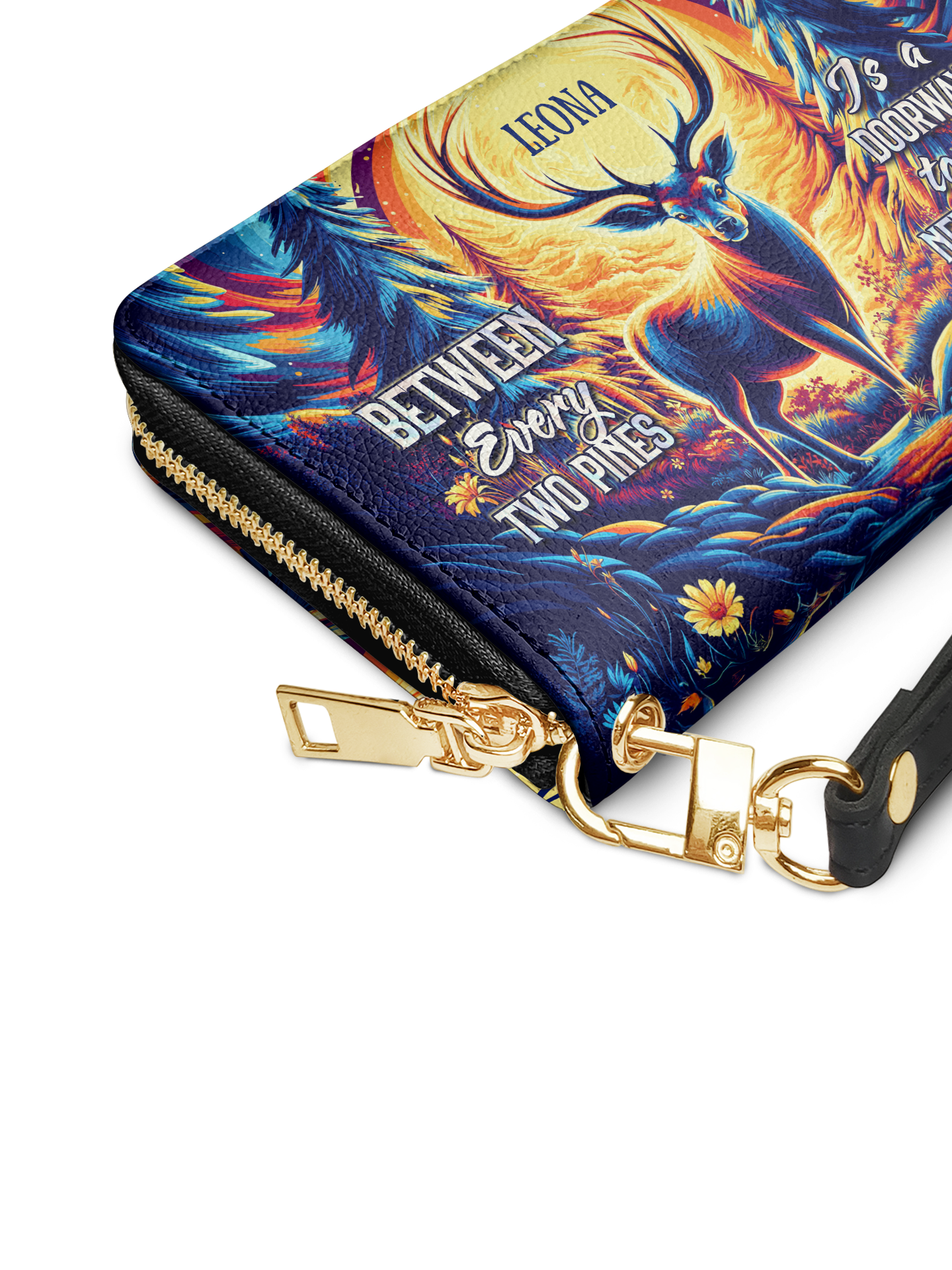 Between Every Two Pines Is A Doorway To A New World Deer Jungle HTRZ02012973QG Wallet