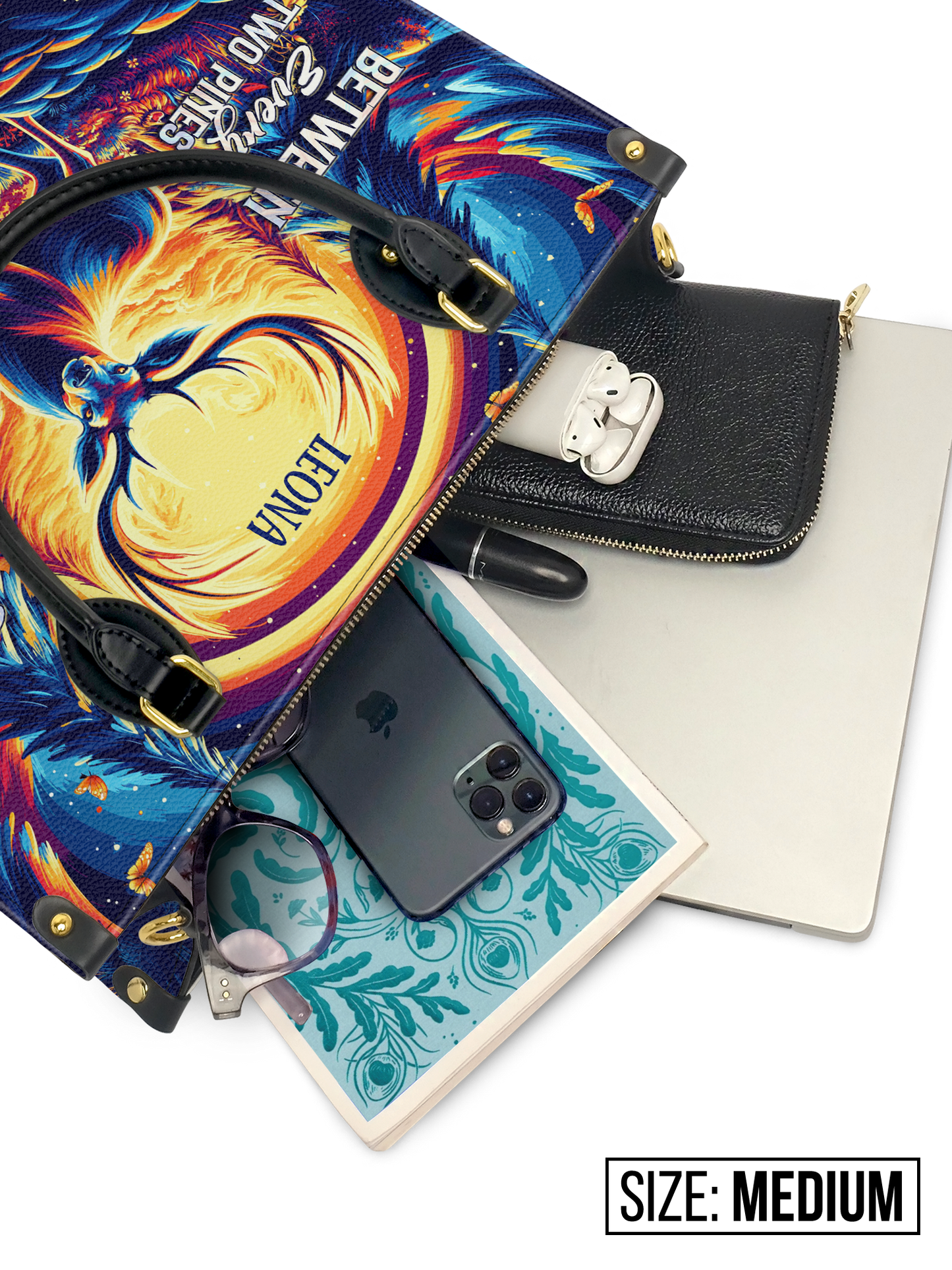 Between Every Two Pines Is A Doorway To A New World Deer Jungle HTRZ27125478DE Leather Bag