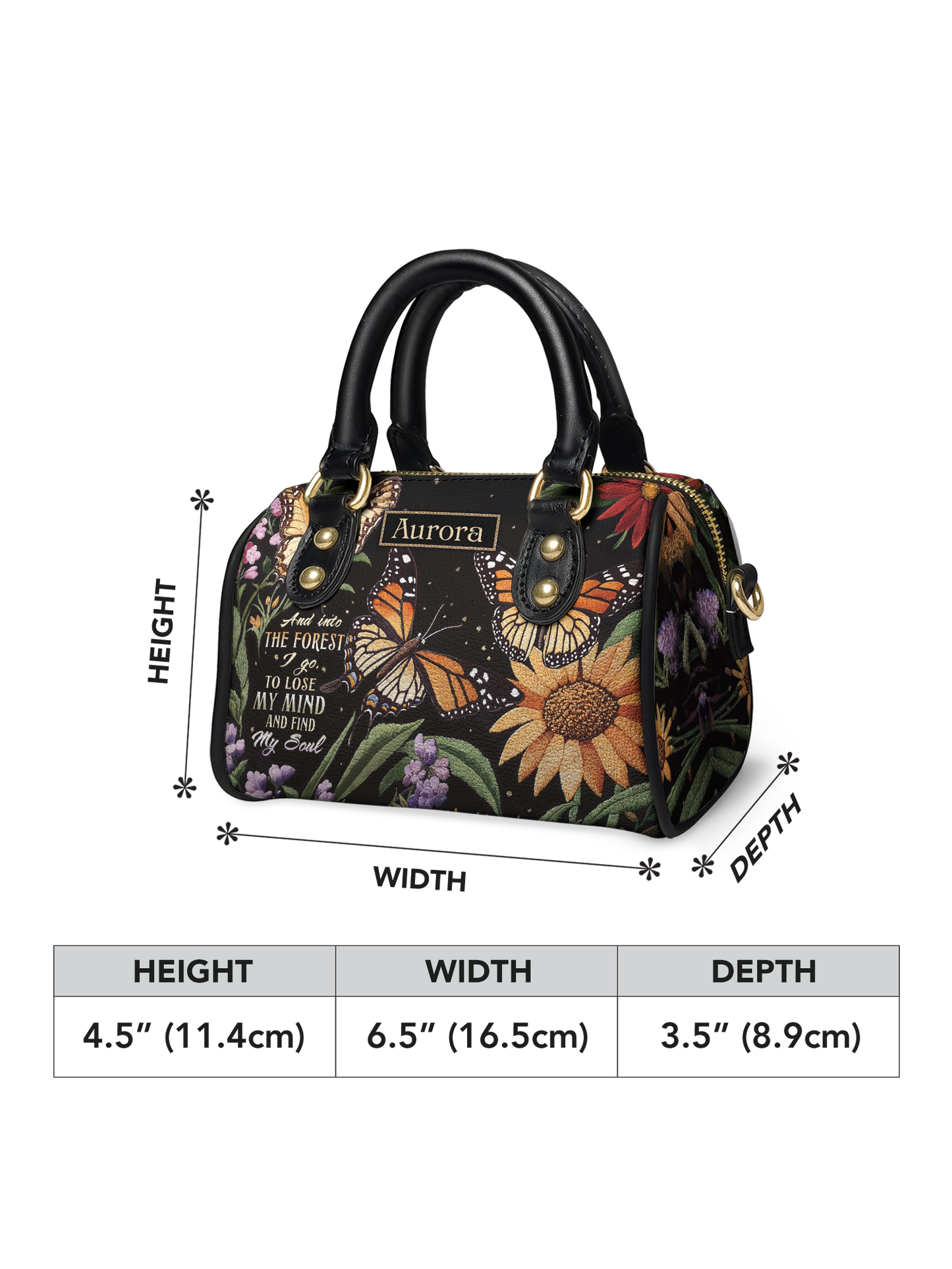 And Into The Forest I Go Butterfly Jungle ANRZ02011613LL Mini Satchel