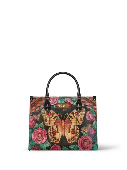 Butterfly Flower ANRZ27129257CX Leather Bag