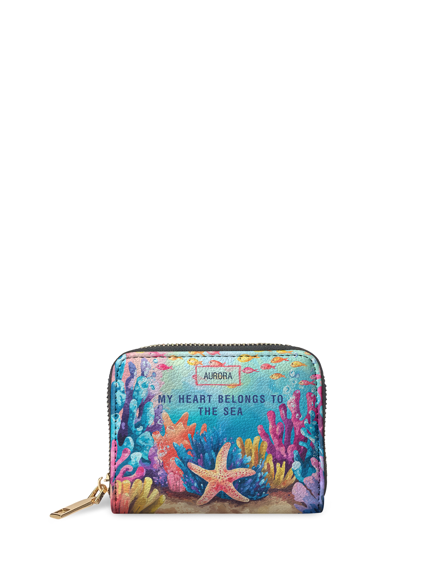 My Heart Belong To The Sea Coral Beach HTRZ02014648QL Mini Wallet