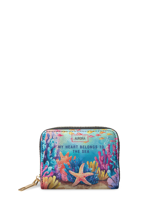 My Heart Belong To The Sea Coral Beach HTRZ02014648QL Mini Wallet