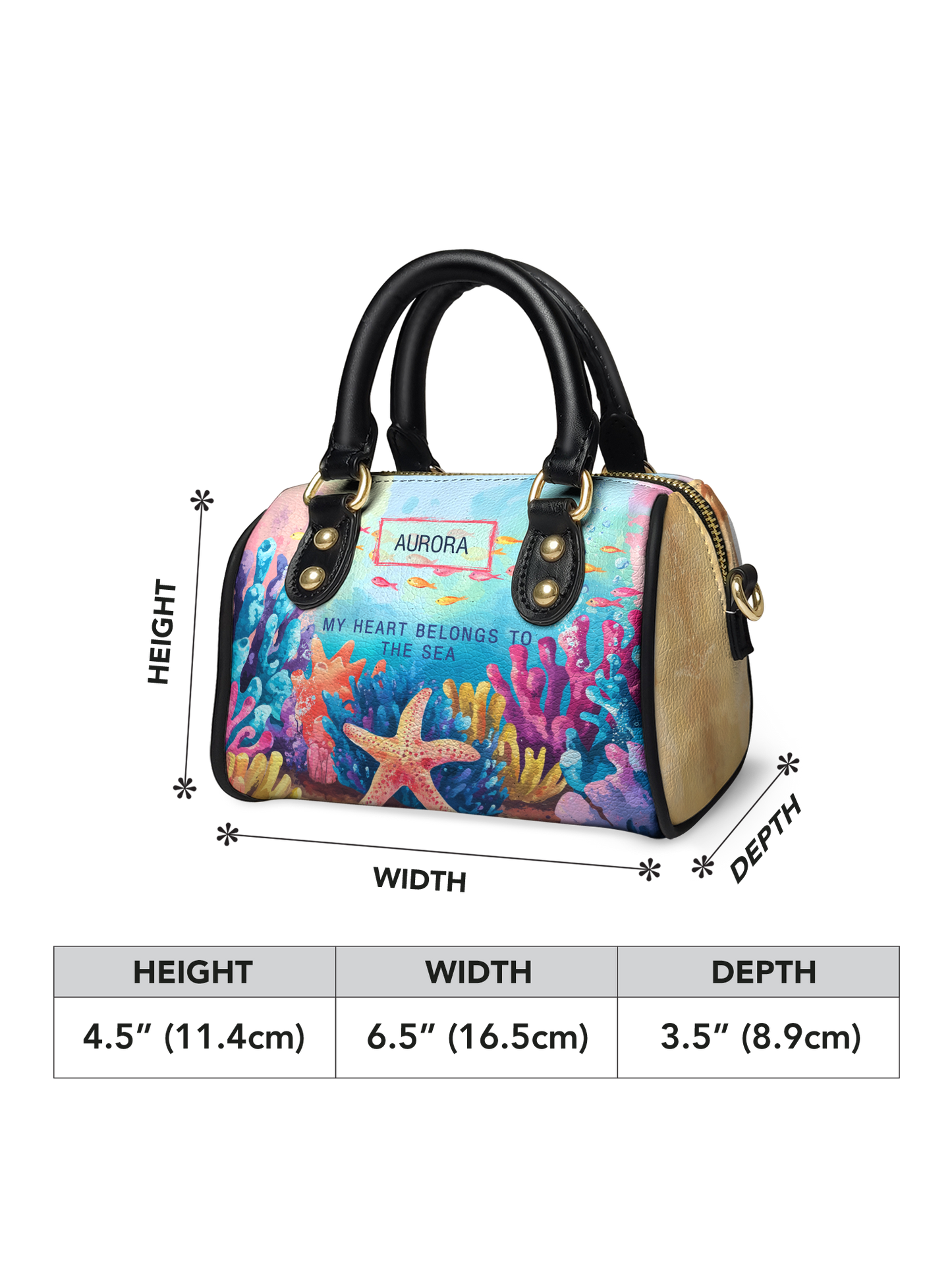 My Heart Belong To The Sea Coral Beach ANRZ02018962DN Mini Satchel