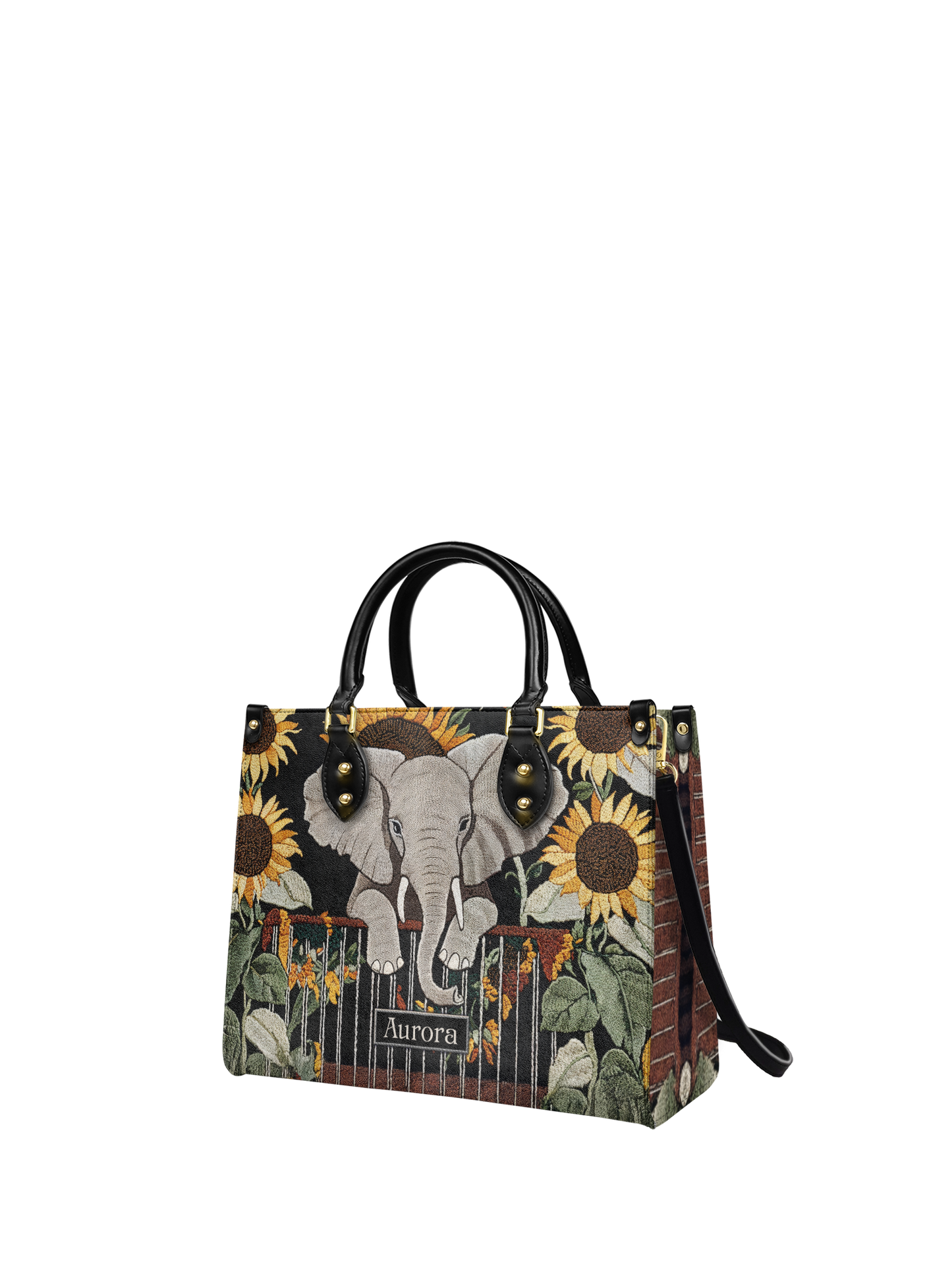 Elephant Sunflower HTRZ27124876ID Leather Bag