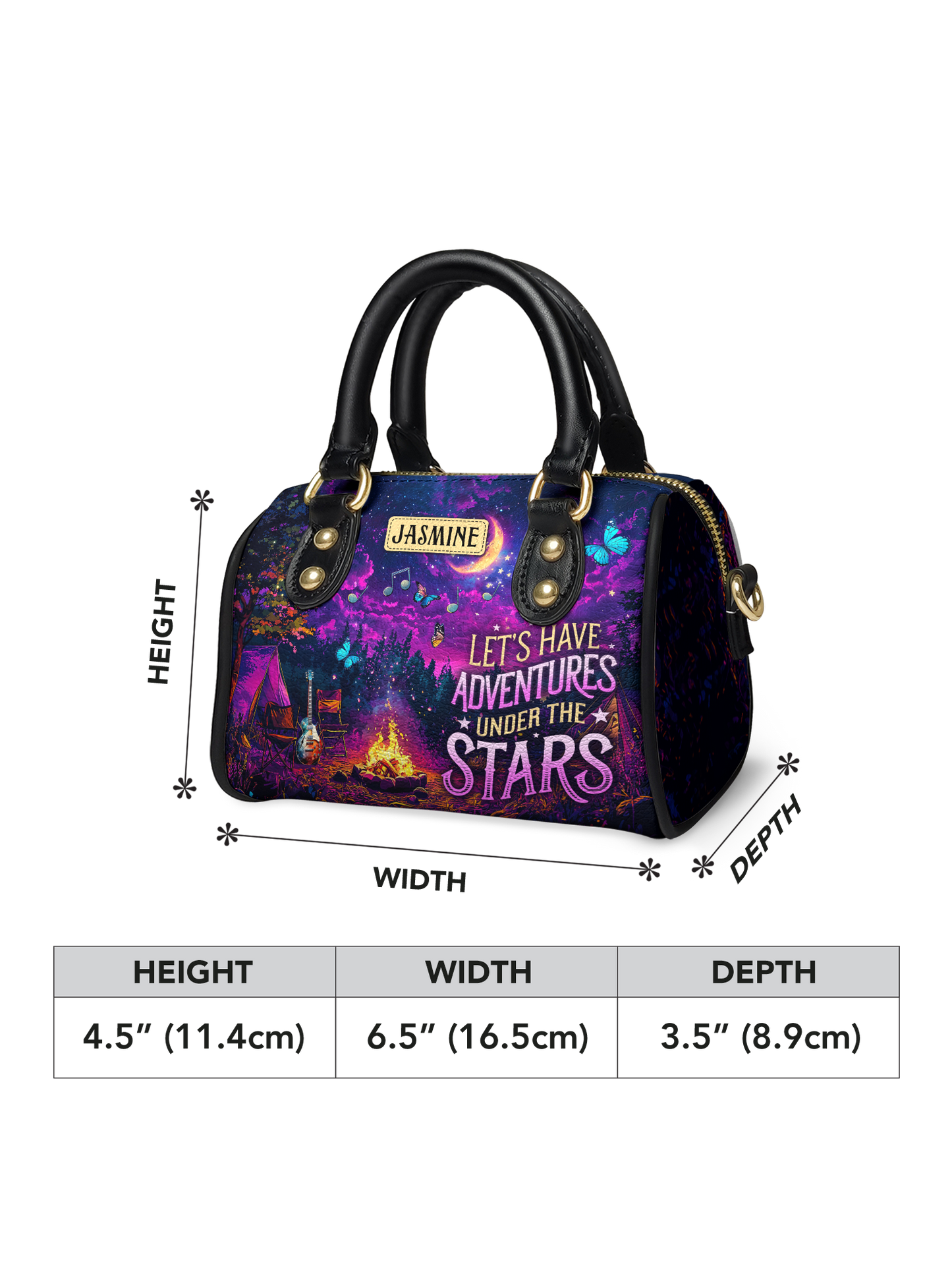 Lets Have Adventures Under The Stars Campfire Jungle ANRZ02016468EG Mini Satchel