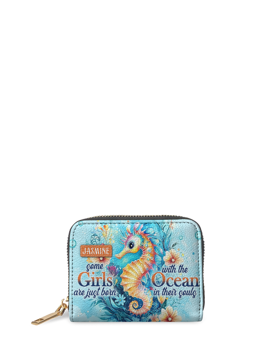 Some Girls Are Just Born With The Ocean In Their Souls Seahorse Beach HTRZ02014588CT Mini Wallet