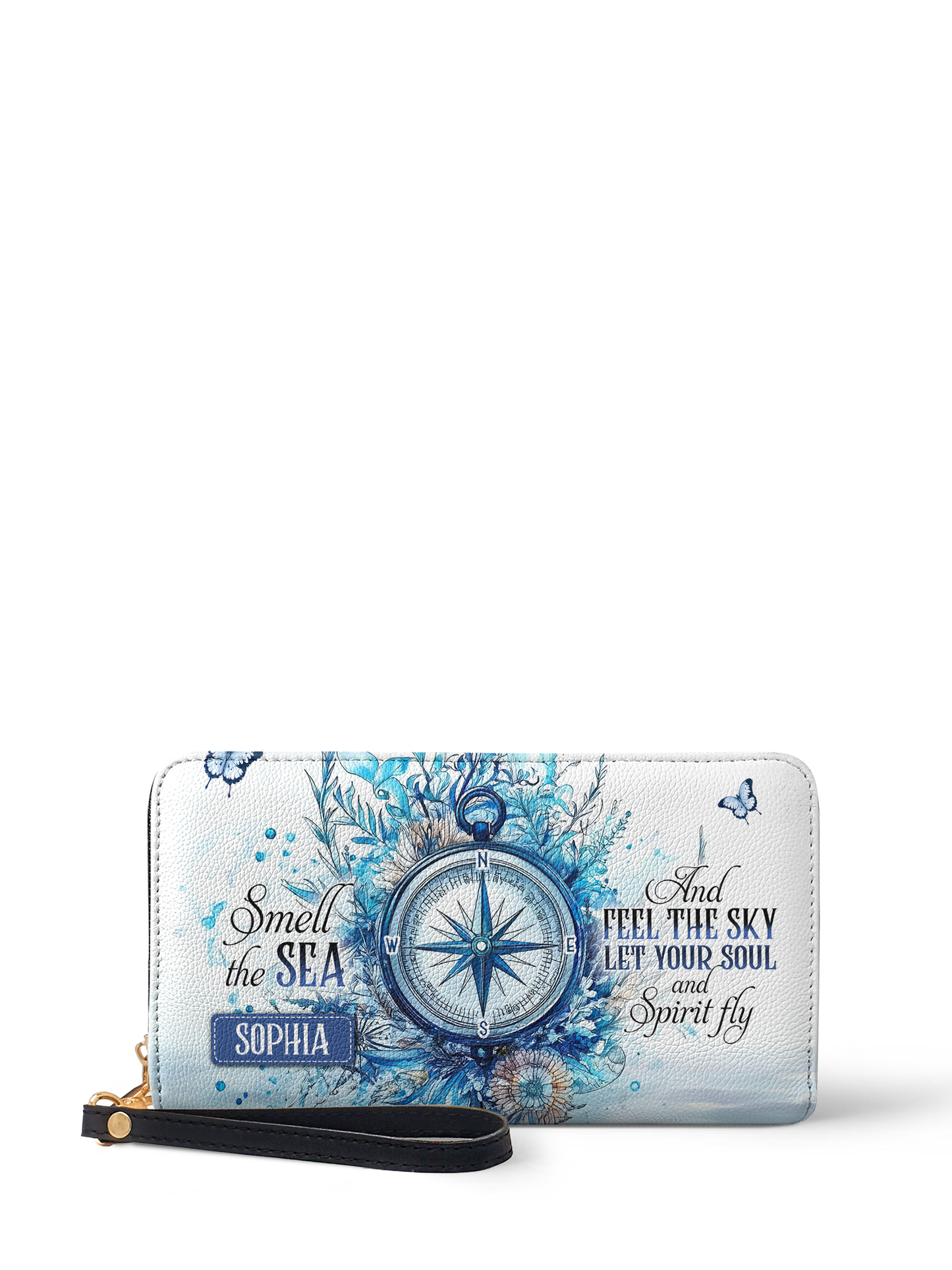 Smell The Sea And Feel The Sky Let Your Soul And Spirit Fly Compass HTRZ02016640DZ Wallet