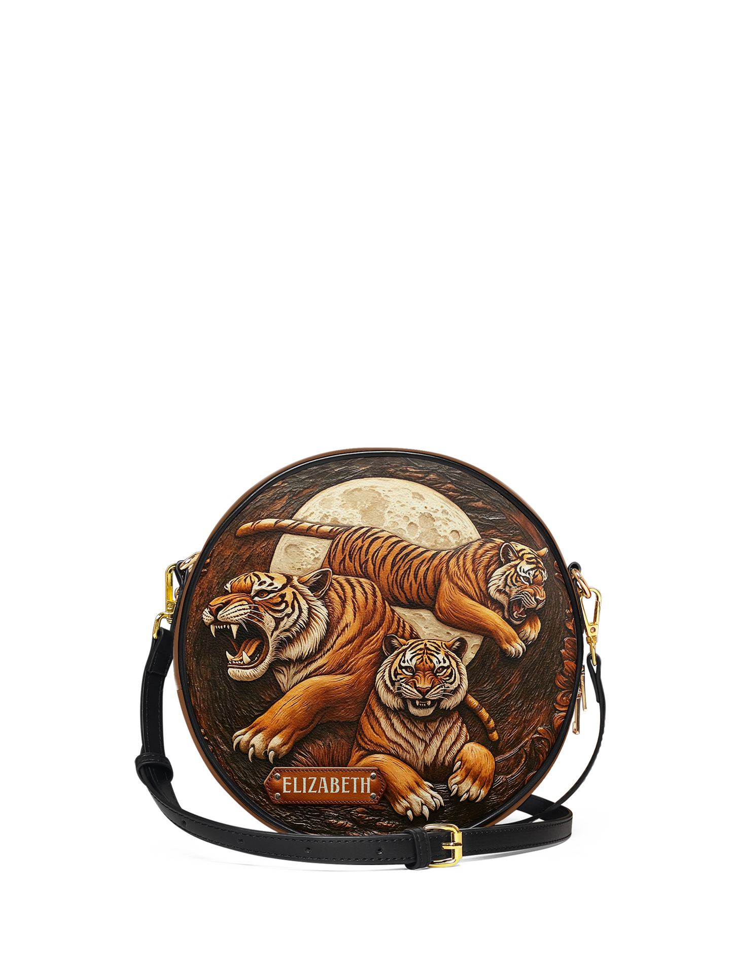 Tiger Leather HHRZ07017881AL Circle Crossbody Bag
