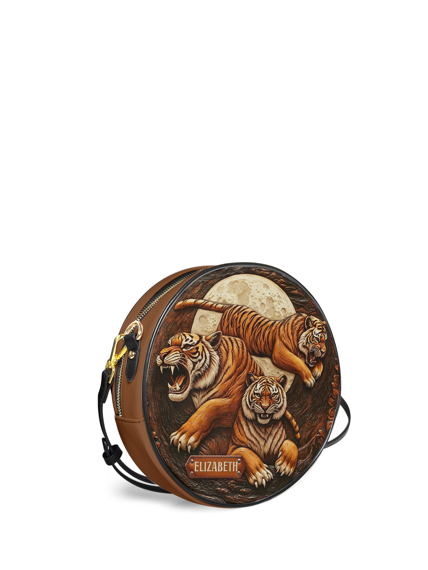 Tiger Leather HHRZ07017881AL Circle Crossbody Bag