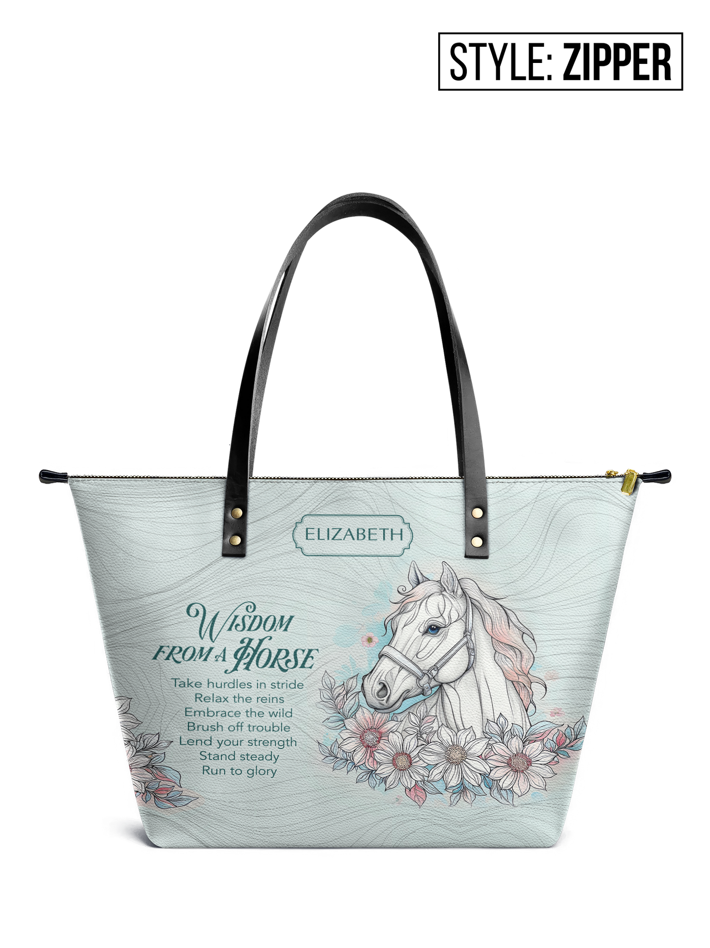 Wisdom From A Horse ANRZ02014680XW Leather Tote Bag