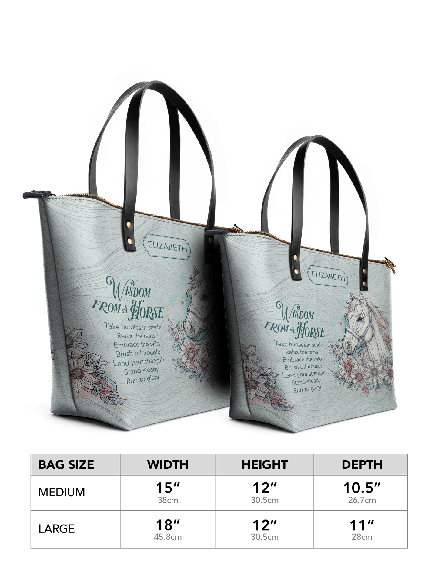 Wisdom From A Horse ANRZ02014680XW Leather Tote Bag