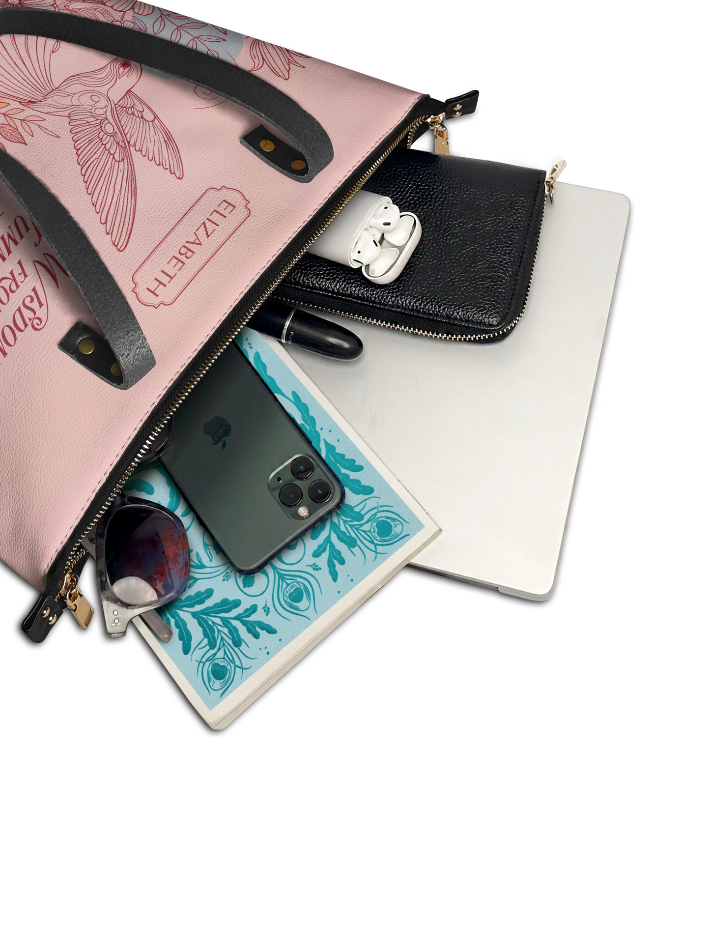 Wisdom From A Hummingbird ANRZ02012593WE Leather Tote Bag