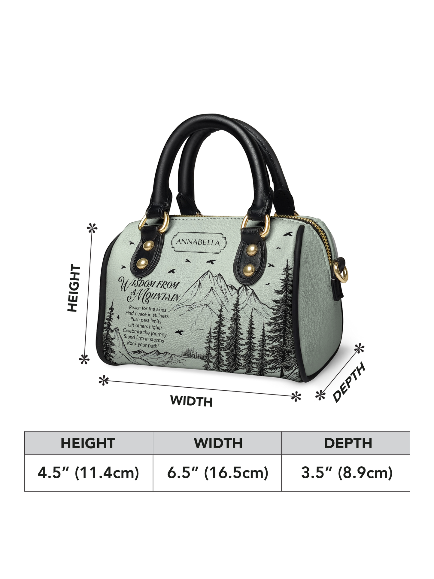 Wisdom From A Mountain ANRZ02018059JG Mini Satchel