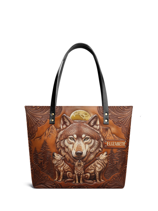 Wolf Jungle ANRZ02010281VP Leather Tote Bag