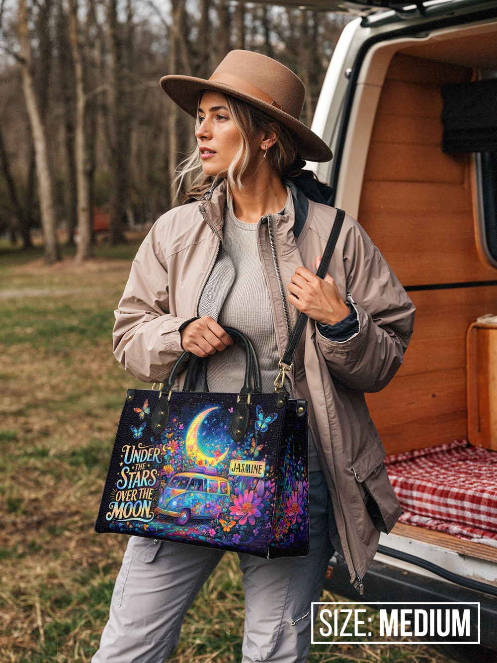 Under The Stars Over The Moon RV Van HHRZ27126560VY Leather Bag