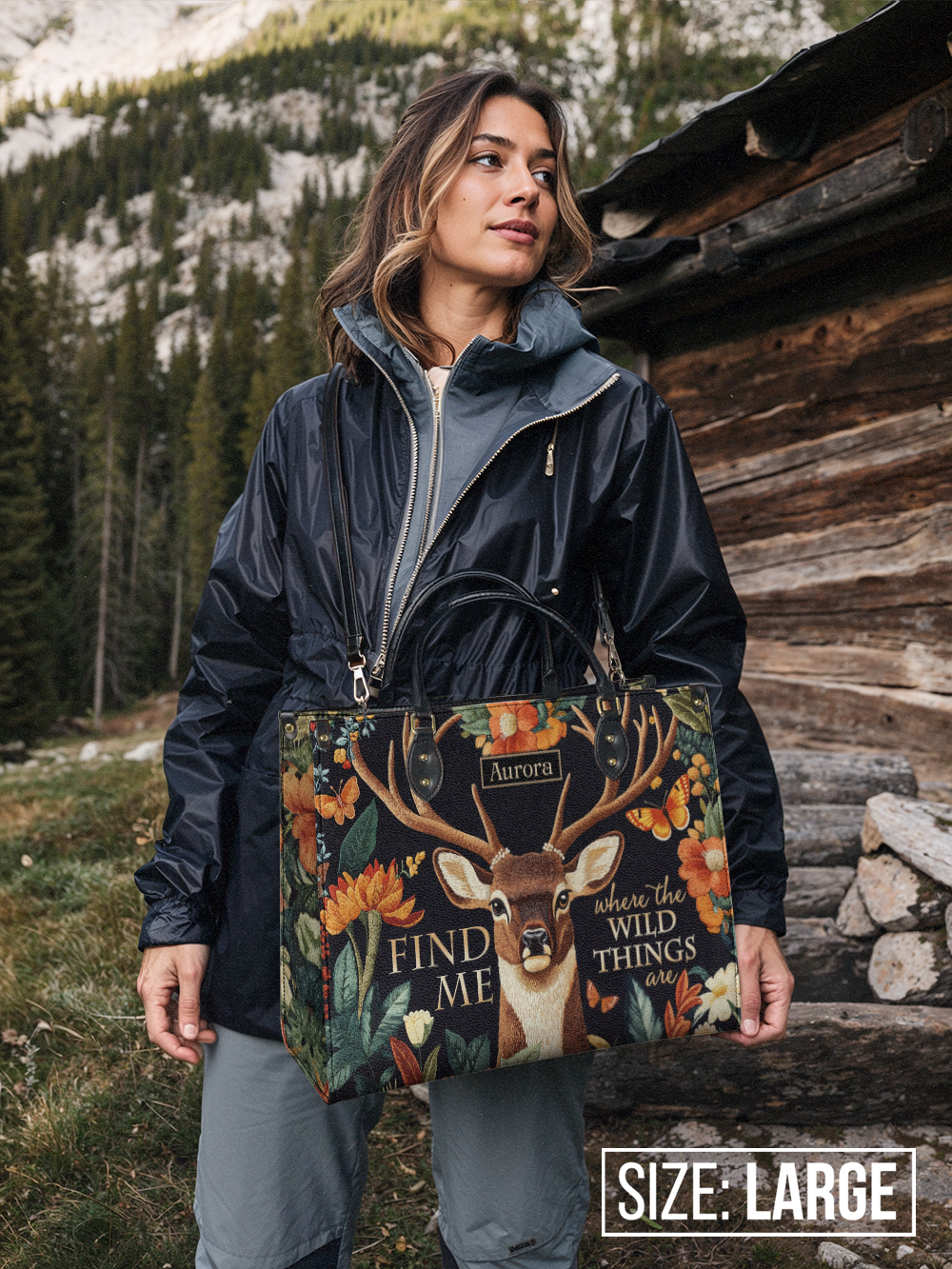 Find Me Where The Wild Things Are Deer HTRZ27128398IA Leather Bag