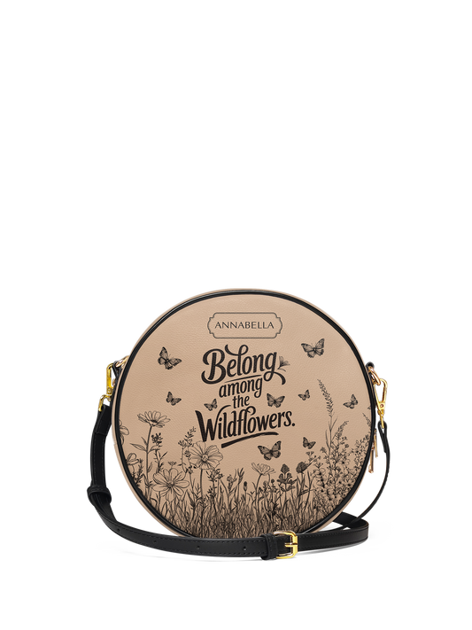 Belong Among The Wildflowers Butterfly HHRZ02012223CE Circle Crossbody Bag