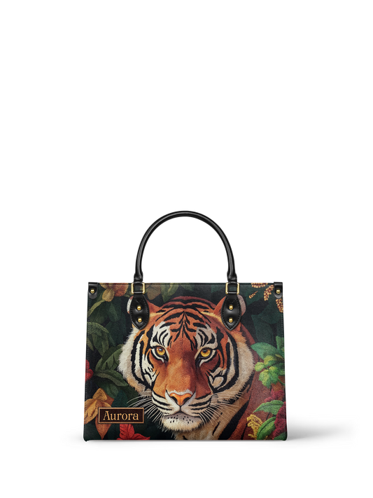 Bengal Tiger Jungle HTRZ27120110AM Leather Bag
