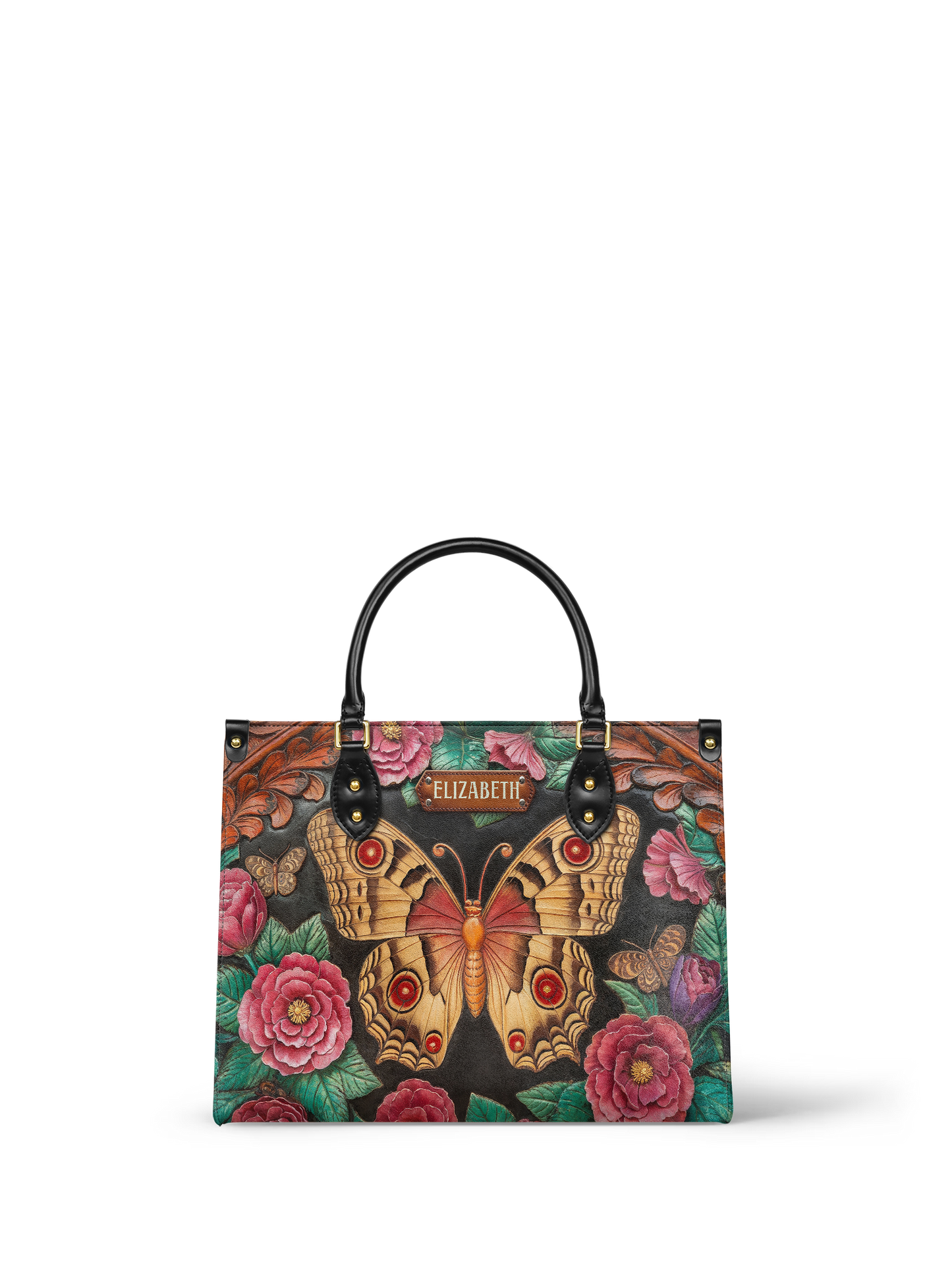 Butterfly Flower ANRZ27129257CX Leather Bag