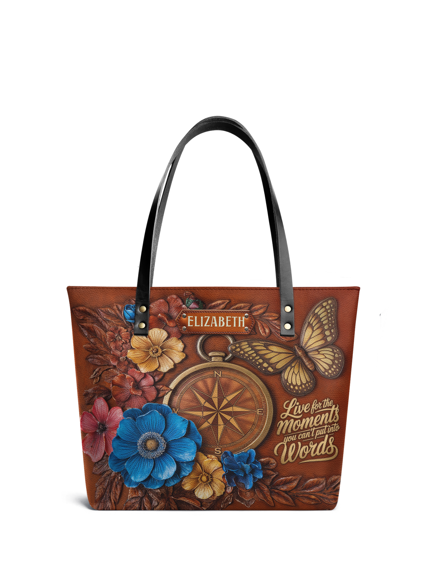 Compass Butterfly ANRZ02017046SM Leather Tote Bag