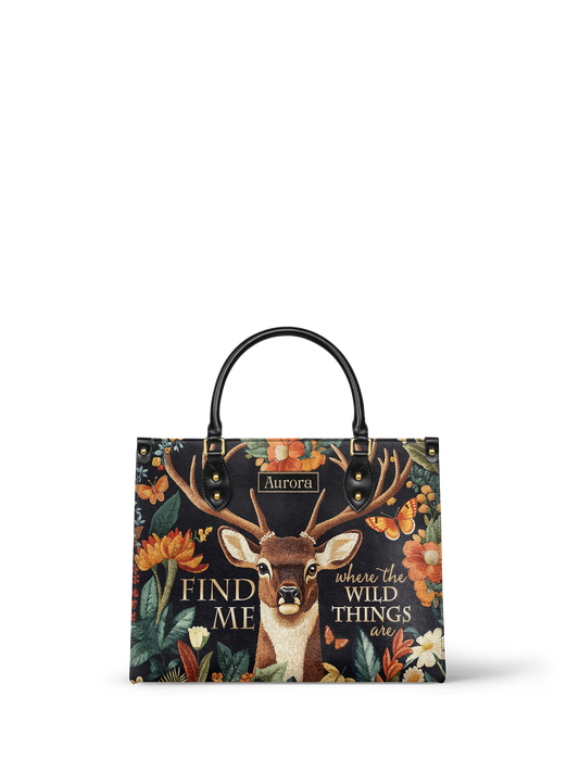 Find Me Where The Wild Things Are Deer HTRZ27128398IA Leather Bag