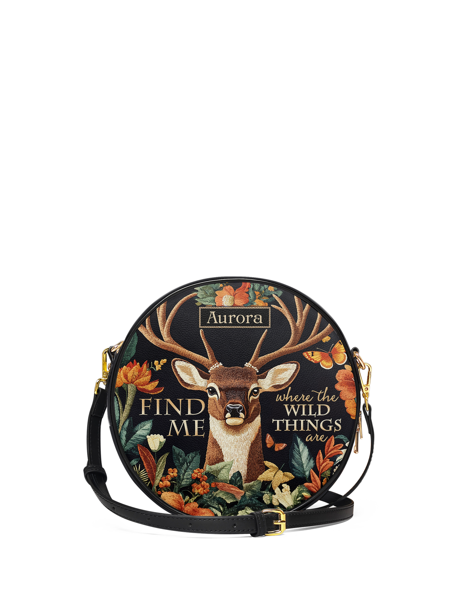 Find Me Where The Wild Things Are Deer HHRZ02013261BX Circle Crossbody Bag