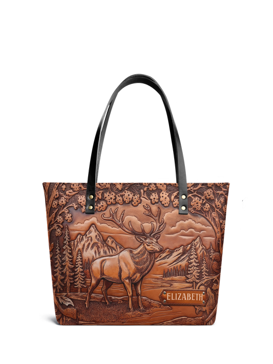 Deer Jungle ANRZ02016645JB Leather Tote Bag