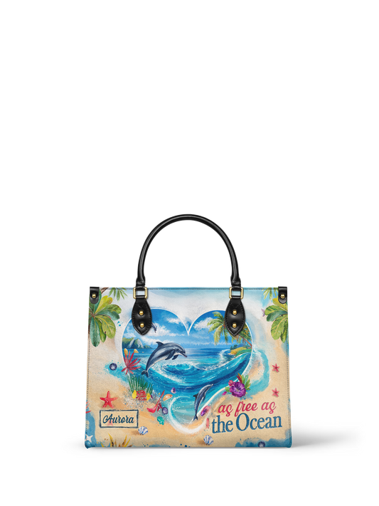 Dolphin As Free As The Ocean Dolphin Beach HTRZ27128927HK Leather Bag