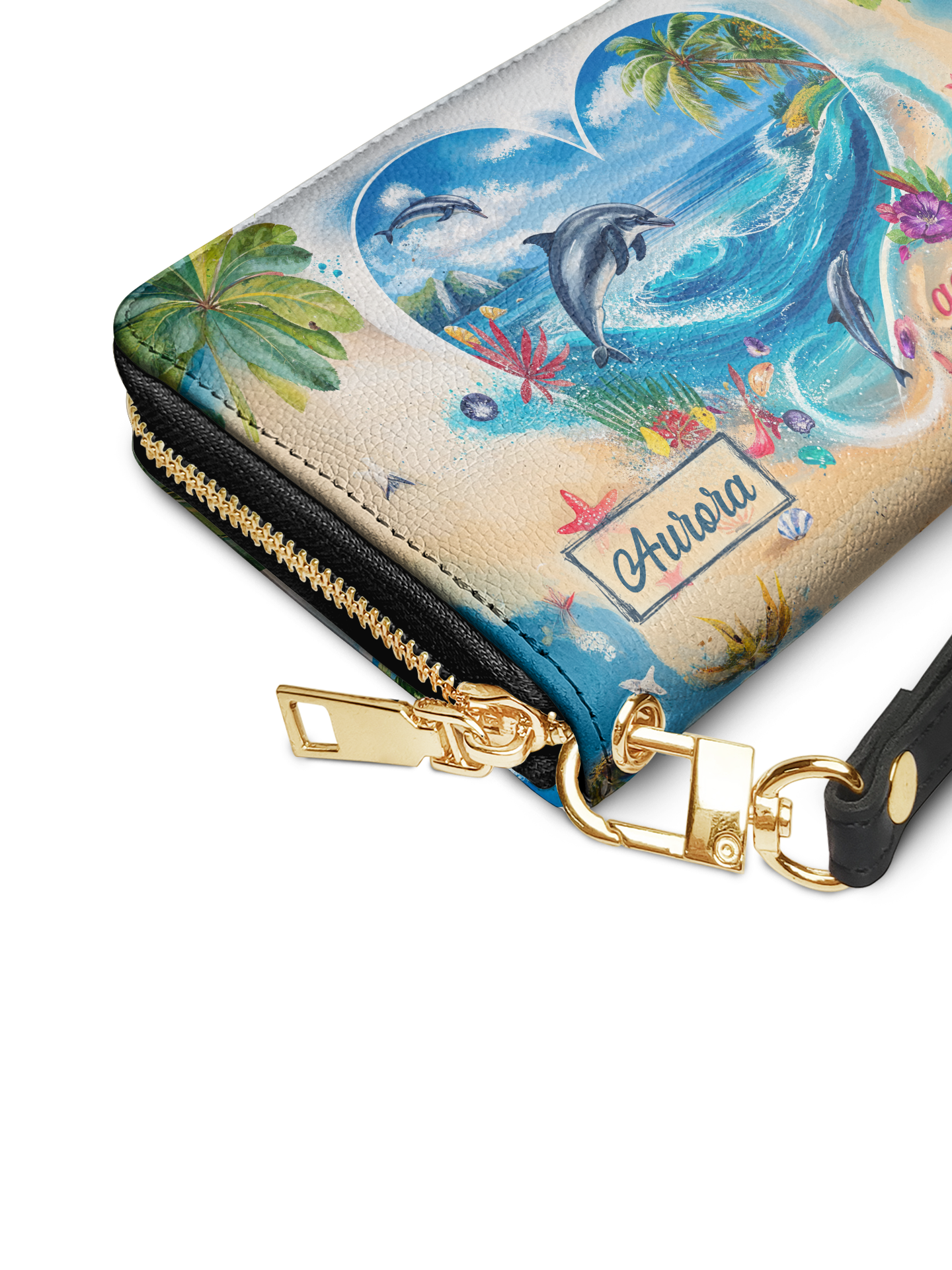 Dolphin As Free As The Ocean Dolphin Beach HTRZ02011114KC Wallet