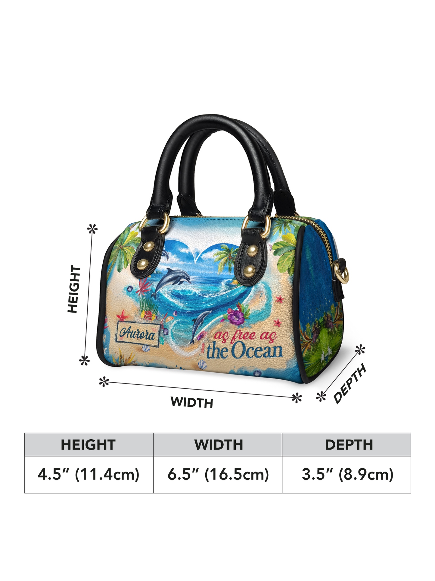 Dolphin As Free As The Ocean Dolphin Beach ANRZ02016671TW Mini Satchel