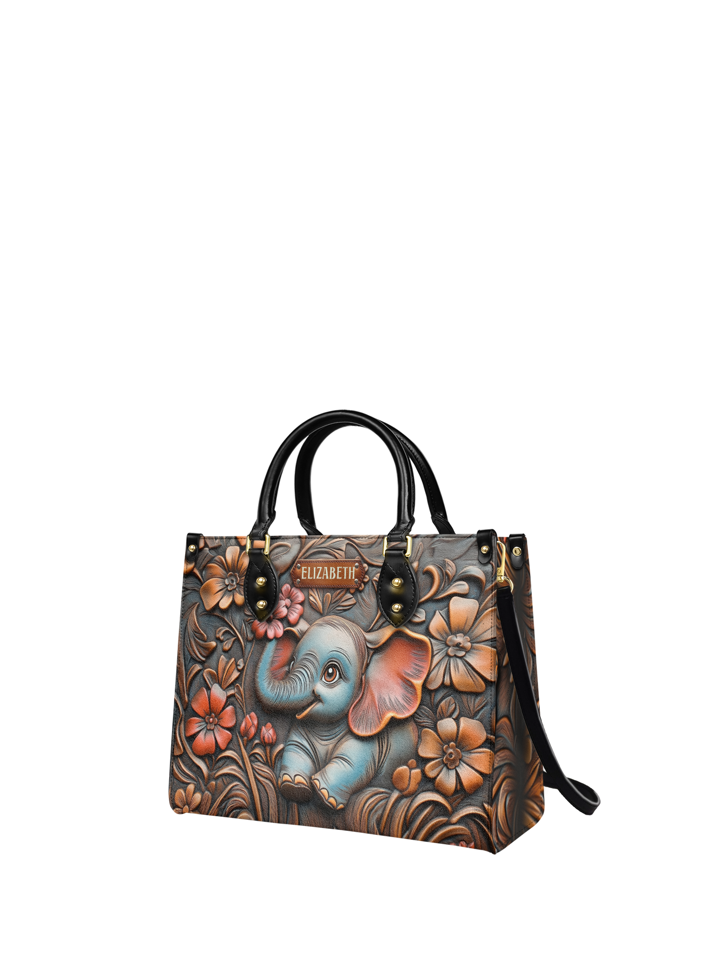 Elephant Flower ANRZ27122864DZ Leather Bag