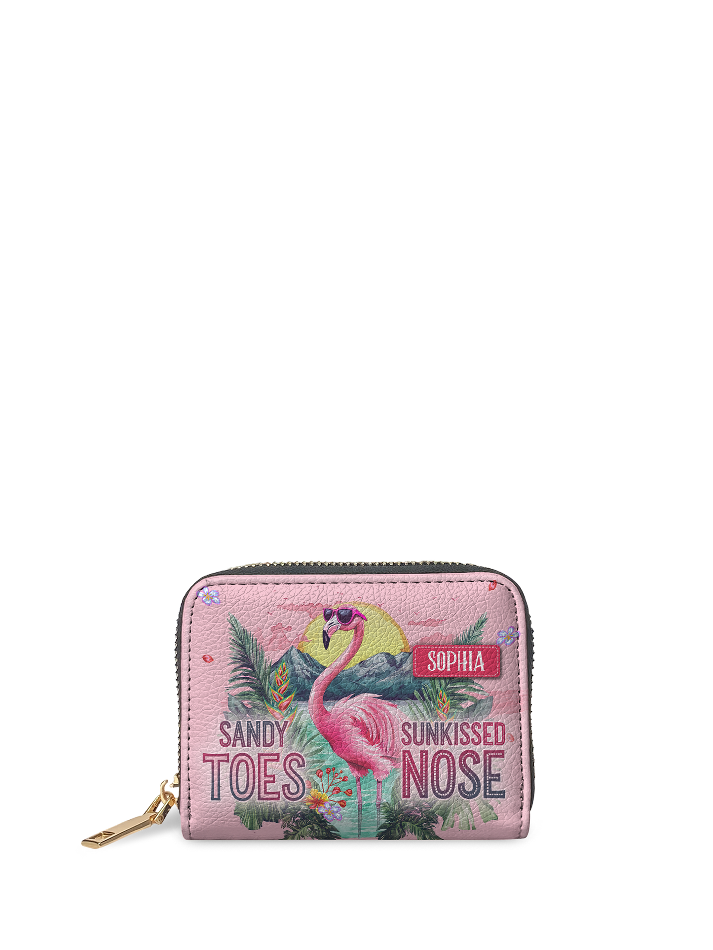 Sandy Toes Sunkissed Nose Flamingo Beach HTRZ02018859AC Mini Wallet