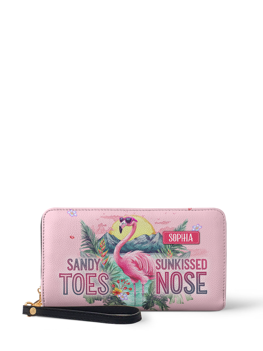 Sandy Toes Sunkissed Nose Flamingo Beach HTRZ02016791LW Wallet