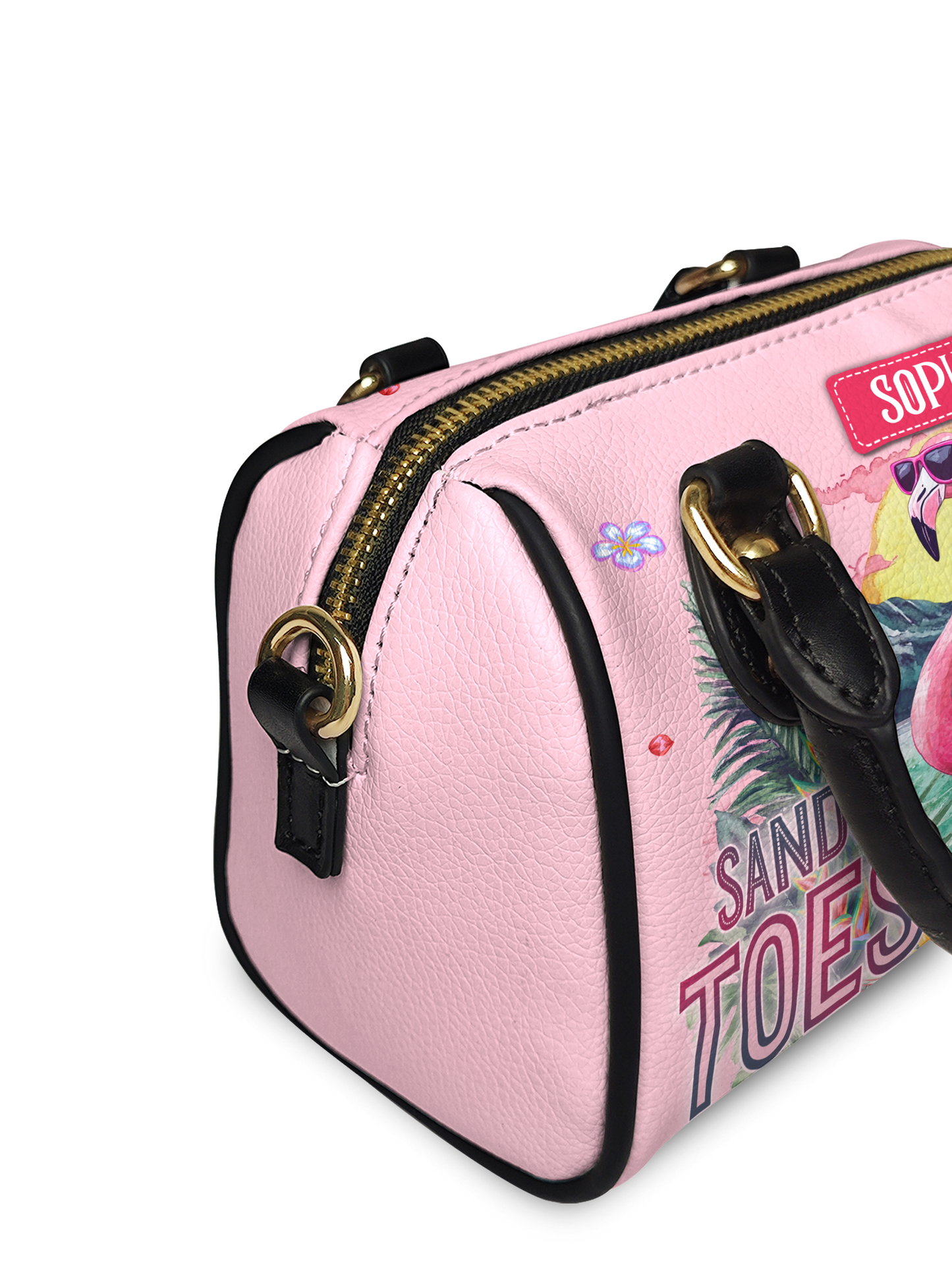 Sandy Toes Sunkissed Nose Flamingo Beach ANRZ02017675QO Mini Satchel