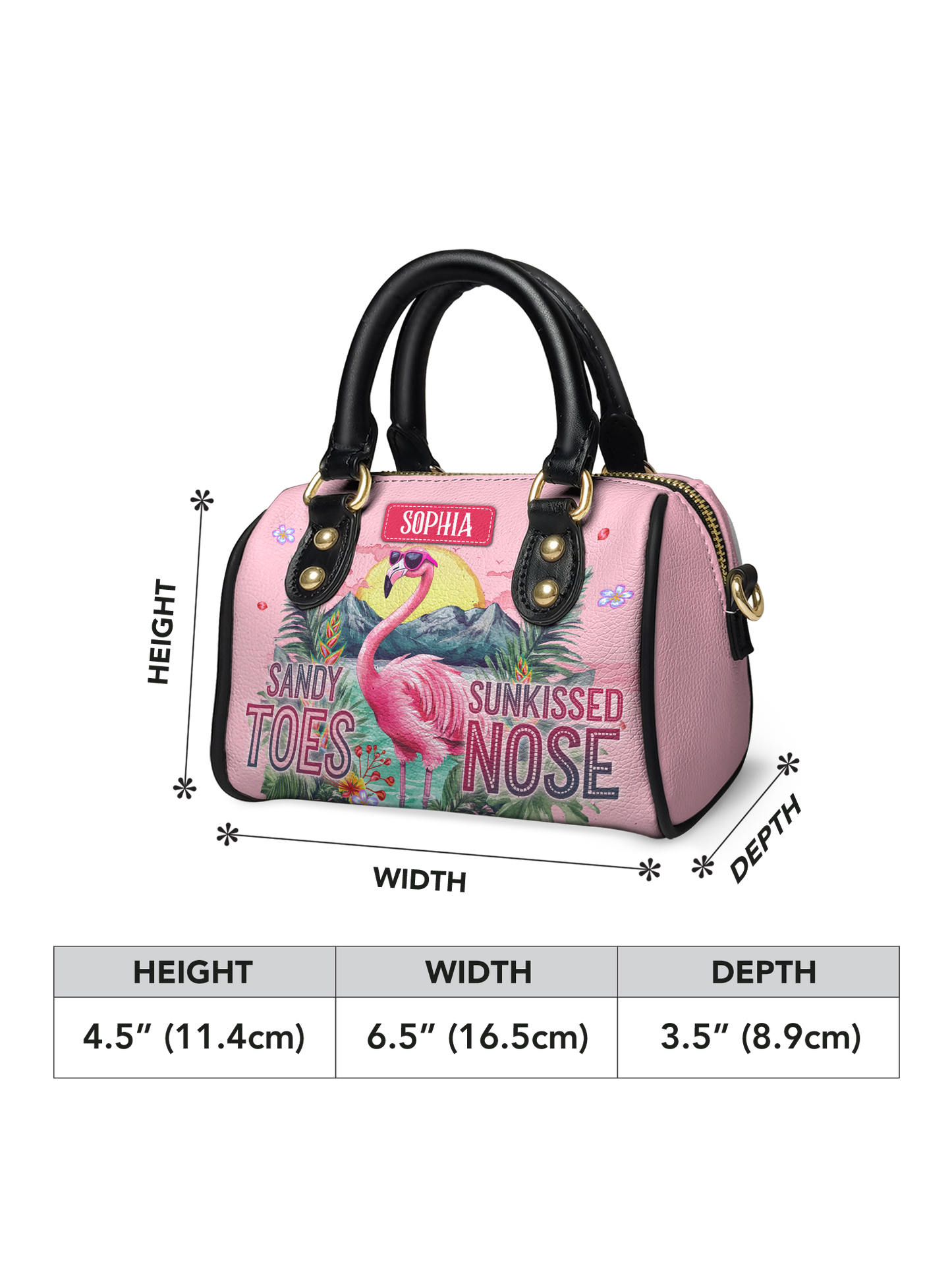 Sandy Toes Sunkissed Nose Flamingo Beach ANRZ02017675QO Mini Satchel